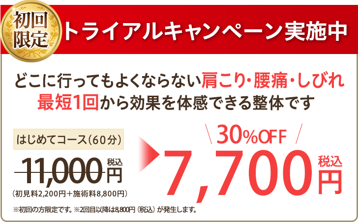 【初回限定】トライアルキャンペーン実施中